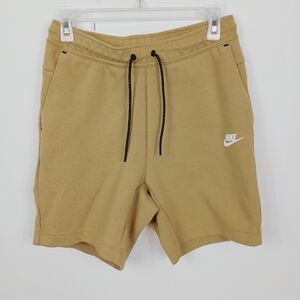 Nike Sportswear Tech Fleece Shorts Small Mens Elemental Gold/Sail 7" Inseam
